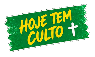 Figurinha Hoje tem culto